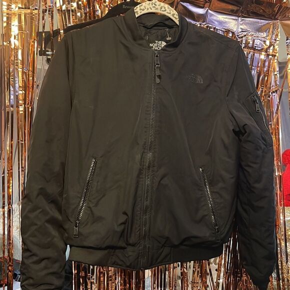 Northface rydell bomber jacket/coat crop short sz small tnf black - Picture 4 of 11
